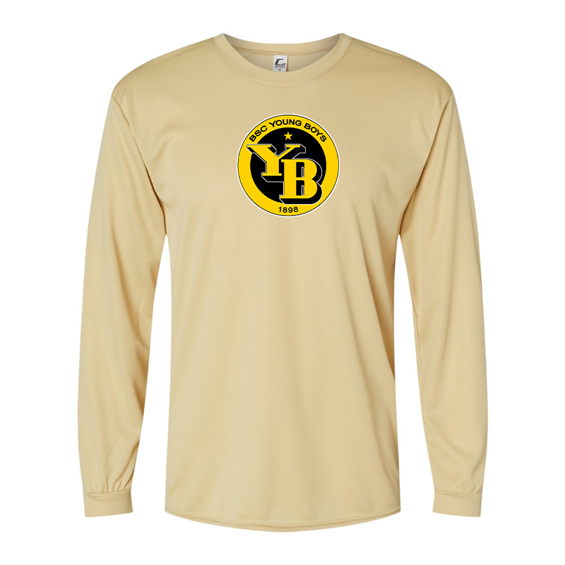 Men's  Young Boys Soccer Performance Long Sleeve T-Shirt